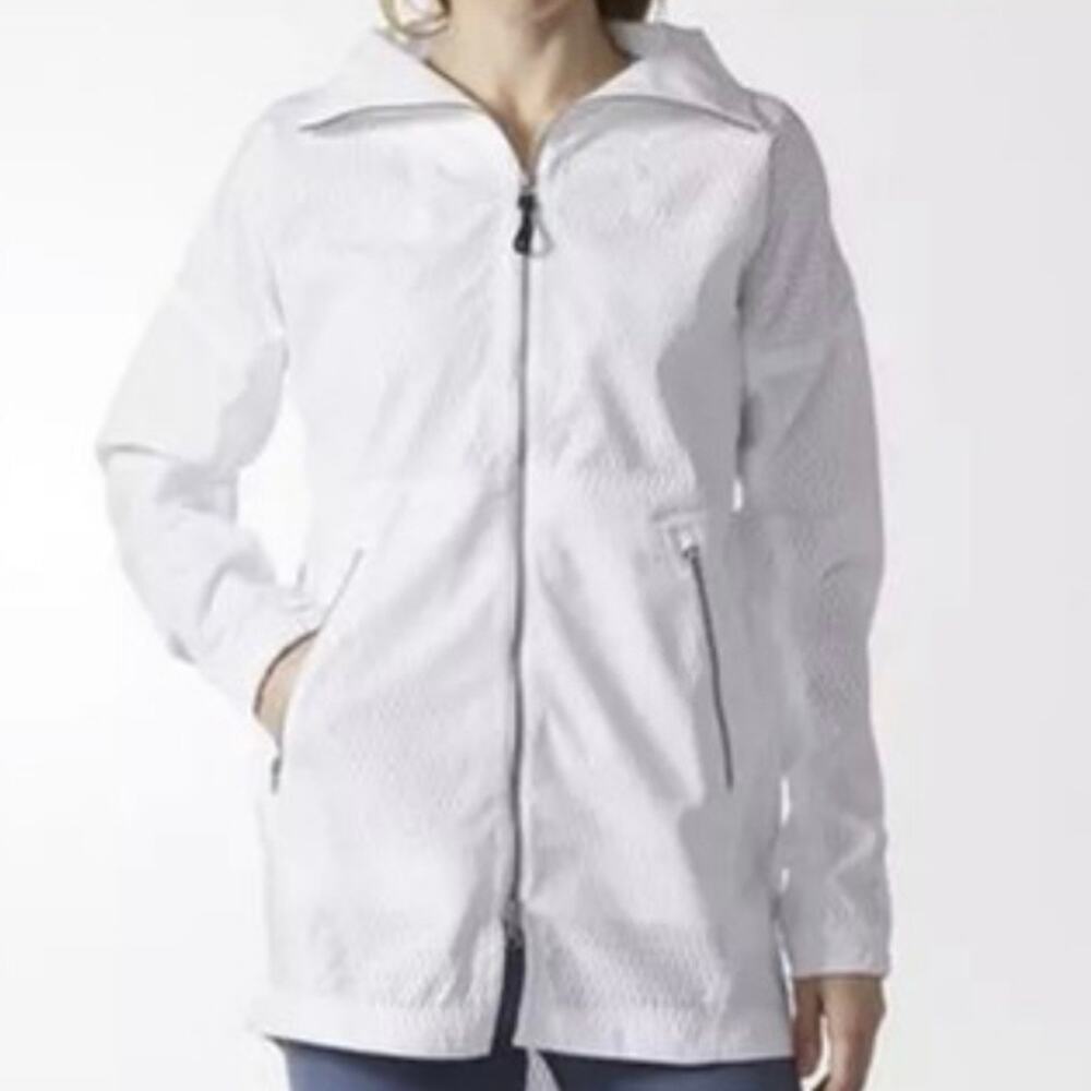 ADIDAS‎ x REIGNING CHAMP | Bonded Jacket White Long Back Full Zip White | Medium